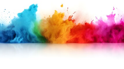 Wall Mural - Colorful paint splashes isolated on white background. Vector illustration.