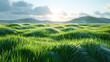 Beautiful grass in mountain. Created with Ai