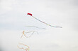 Flying kite on the background of the sky.