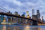 Fototapeta Mosty linowy / wiszący - Brooklyn Bridge in New York City, NY. The Brooklyn Bridge is one of the oldest bridges in the United States.