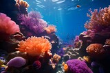 Fototapeta Las - deep sea coral colony in vibrant hues