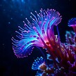 bio luminescent species in the dark ocean depths intricate patterns aglow