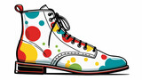 Fototapeta  - Circus Clown Footwear Graphic