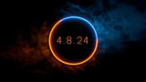 Fototapeta Londyn - total solar eclipse logo, text 