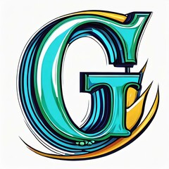 Wall Mural - Illustration logo of an English letter G