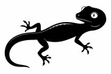 Fototapeta Dinusie - Fattail Gecko, full body ,  high deta silhouette vector illustration 