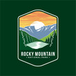 Rocky Mountain National Park Emblem patch logo illustration