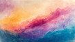 Abstract colorful background with vibrant pink yellow and blue colors, painted with watercolor technique. Generative AI