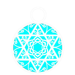 Wall Mural - Mandala Flower Christmas Ornament