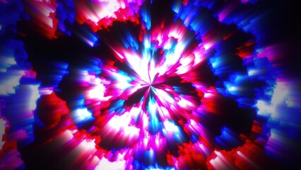Poster - Through the hole. Computer generated 3d render