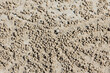Thailand. Khao-Lak. Sandcrab bubbler. Patterns of sand pellets on the beach.