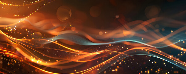Wall Mural - abstract background with glowing lines ai generative