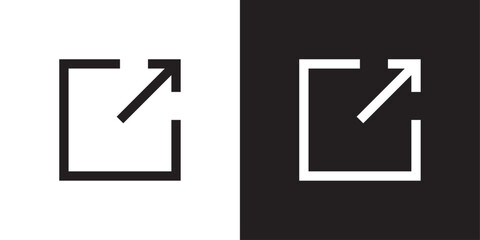 vector black and white go to website icons