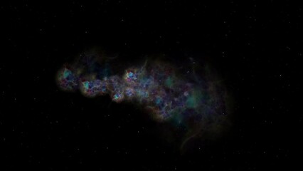 Wall Mural - Nebula Colourful Travel and Star Camera Flying to Deep Space. 3D rendering. 
