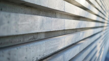 Poster - Abstract Perspective of Concrete Slats Wall in Modern Architecture. Generative ai