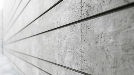 Poster - Abstract Perspective of Concrete Slats Wall in Modern Architecture. Generative ai