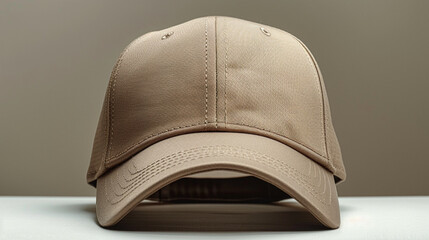 Wall Mural - Beige baseball cap mockup.