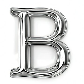 the letter b is made of chrome steel