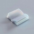 © TheThao - a stack of clear business cards on a gray background