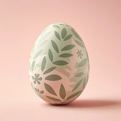 Poster - an egg with a floral pattern on it