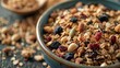 Tasty and healthy cereal made with lightly toasted muesli or granola for breakfast.