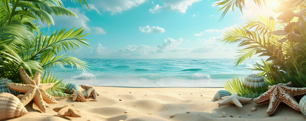 Wall Mural - beach landscape background