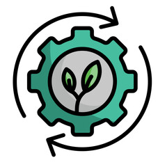 Wall Mural - Green Implementation Icon