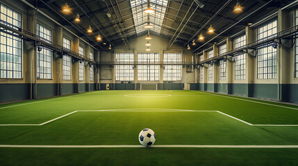 Newly Covered and Refurbished Indoor Poly Sports Court: Brand New Multi-Sport Facility. Indoor soccer ground for school kids.
