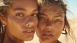 A beauty editorial inspired by the natural beauty of the desert, with models wearing earth-toned 