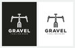 Gravel Bike Cyclocross Bicycle logo design vector icon