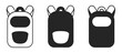 Bag school icon on white background. Vector logo school bag illustration.
