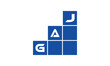 GAJ initial letter financial logo design vector template. economics, growth, meter, range, profit, loan, graph, finance, benefits, economic, increase, arrow up, grade, grew up, topper, company, scale