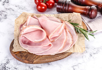 Wall Mural - Slices of natural organic ham