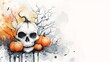 skull pumpkins sinister features amazing necromancer header deathly