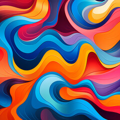 Wall Mural - Abstract patterns of vibrant colors. 