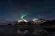 The northern lights on Lofoten island in Norway