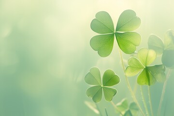 closeup macro fresh leaf clover textured background