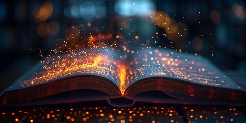Poster - A Glowing Financial Report Book Illuminating Insights and Empowering Enlightened Decisions for Business Growth and Transformation
