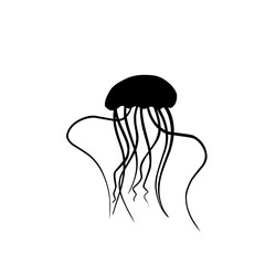 Canvas Print - Jellyfish Silhouette 