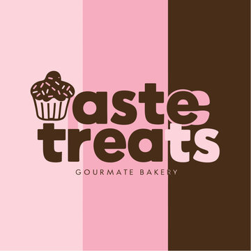 Wordmark logo design for a gourmet bakery. AI generative.