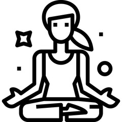 Wall Mural - Yoga. outline icon design