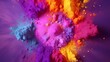 3d render, abstract background with space for text. Colorful Holi powder