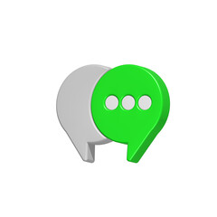Leinwandbilder - Chat talk support 3d icon