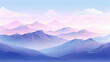 Flat mountains landscape. Winter beautiful blue mountains landscape with a forest. Snowy mountains and slopes, winter evening and morning landscape, sunset, sunrise at europe switzerland.