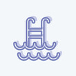 © Nurlaely - Icon Swimming. suitable for Healthy symbol. two tone style. simple design editable. design template vector. simple illustration