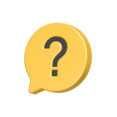 Leinwandbilder - Question FAQ assistant 3d icon