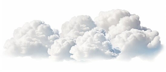 Wall Mural - Numerous fluffy clouds scattered across the vast blue sky on a beautiful sunny day