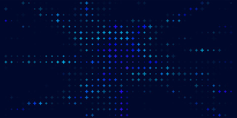 Aufkleber - Mathematical Plus Symbols Pattern. Math Design Elements Background. Medical Tech Background. Vector Illustration.