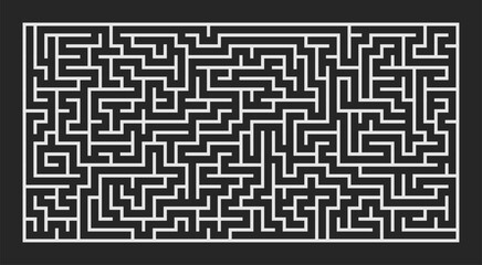Maze Labyrinth with Entry and Exit. Find the Way Out Concept. Transportation Logistics Abstract Background Concept. Business Path Concept. Vector Illustration.