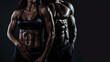 © Sascha - Muscular Torso Duo: Fitness Power Couple. Generative AI